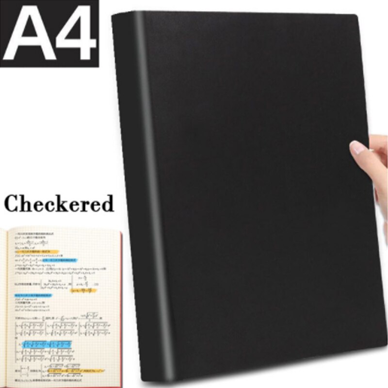 A4 Notebook mit Lesezeichen Tagebuch Planer Tagebuch Agenda 5R Connell Notizen Checkered Blank für Büro Schule Liefert: Checkered black