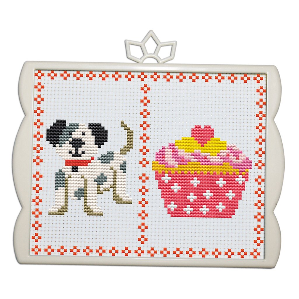 Printed Cross Stitch Kits Bear Owl Elephant Dog Patterns for Baby Kids