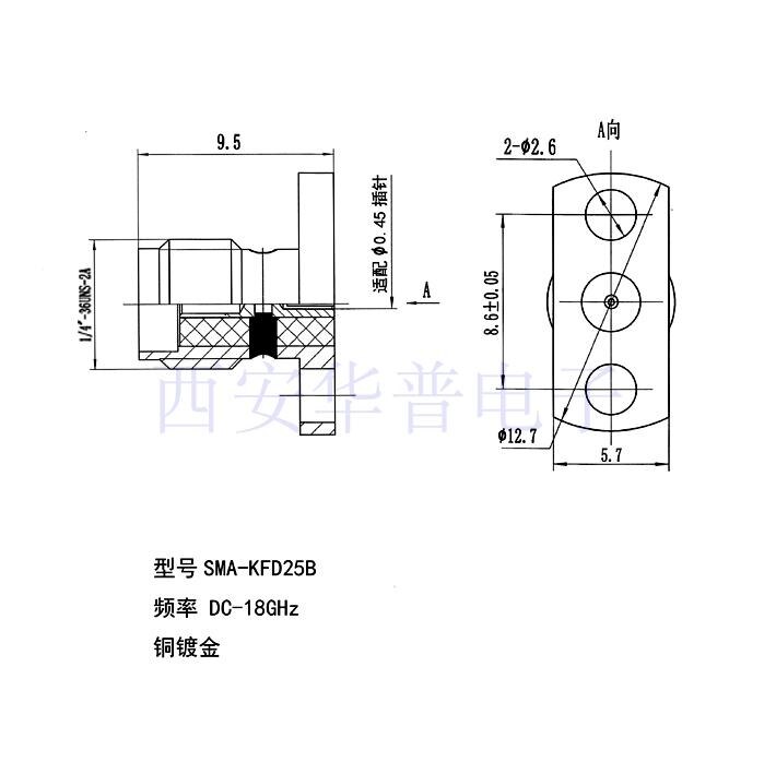 SMA-KFD Afneembare RF Connector 18G Antenne Houder SMA-KFD2 Gat Flens RF Connector