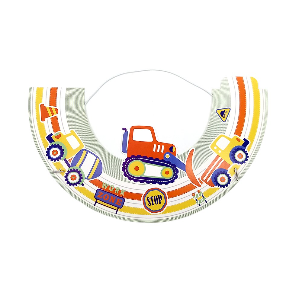 6pcs Birthday Party Paper Cap Hat For Kids Children Construction Vehicle Baby Shower Party Supplies Decoration With Elastic Band