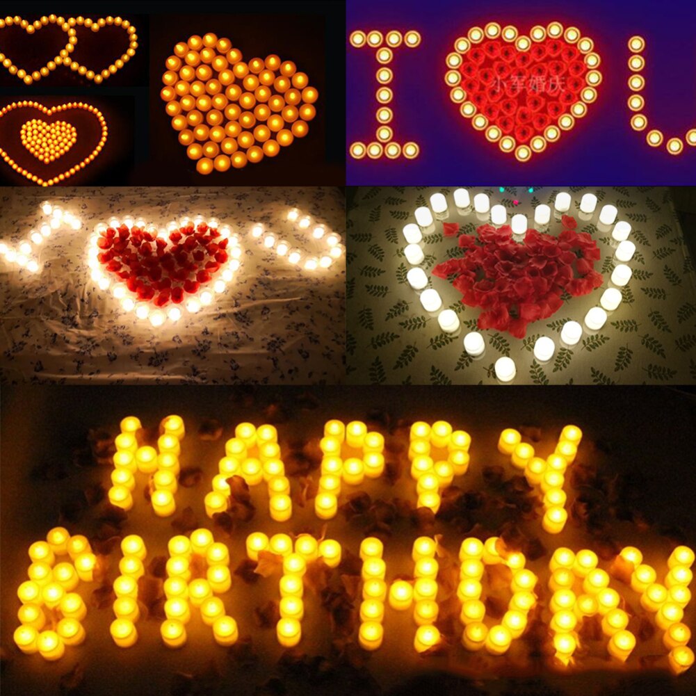 1pc doprowadziło świeczki herbata światło lampa wielokolorowa symulacja płomieni światło bezpłomieniowe świece kościół i dom Decoartion i oświetlenie TSLM1