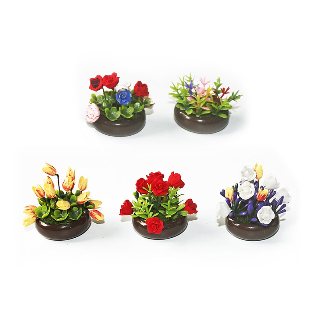 1:12 simulering dukkehus møbler miniature scene model potteplante foregive leg legetøj tilbehør #p4