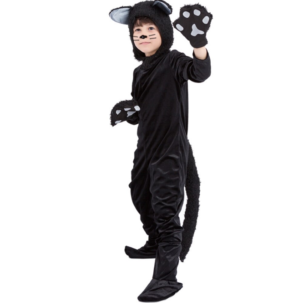 Ouder-kind Outfit Leuke Kleuterschool Jongen Beer Kat Animal Cosplay Jumpsuit Kinderen Dag Uniformen Halloween Kerst Kostuums