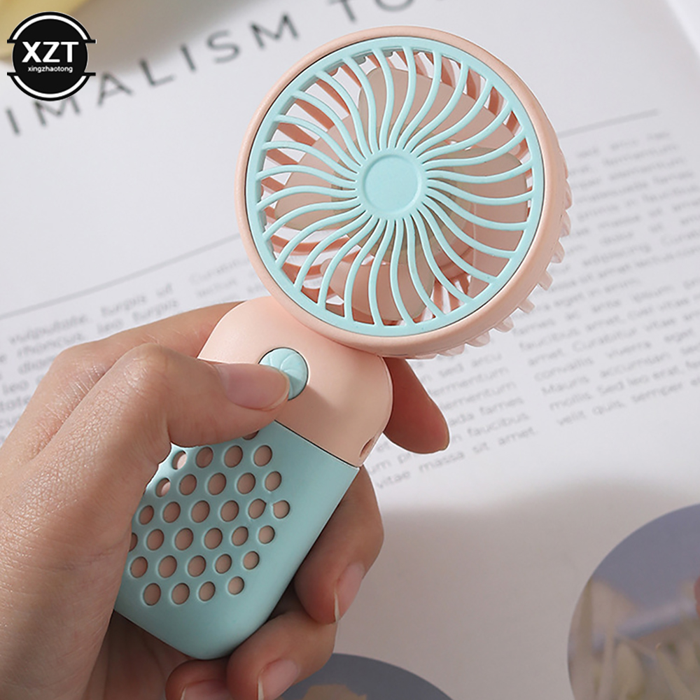Portable Mini Handheld Fan USB Charging Mute Pocket Fan Strong Winds for Summer Outside Travel Artifact