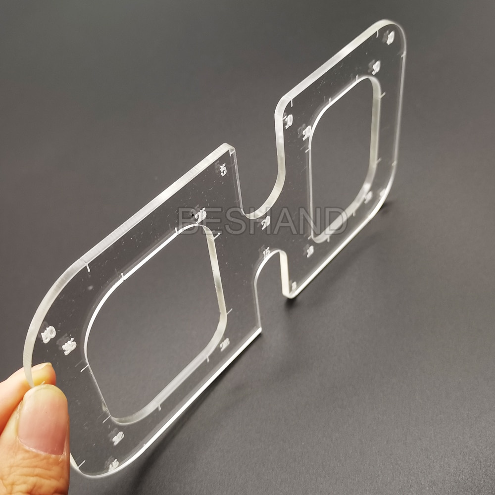 Leather DIY Tool Acrylic Round Corner Pattern Cutting Template Rule for Leather Craft Tools Cutter Auxiliary tool 5-50mm