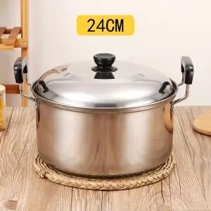 Melk Pot Roestvrij Staal Amerikaanse Soeppan Verdikking Grote Capaciteit Spill-Proof Huishoudelijke Kookpan Kokende Melk Pot Gas fornuis: 24cm