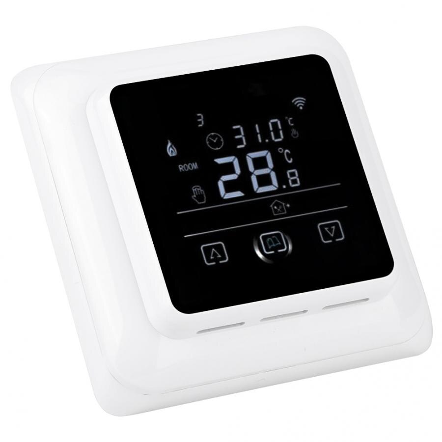 16A Touch Screen Temperature Controller Touch Screen LCD Floor Electric Programming Heating Thermostat Temperature Controller