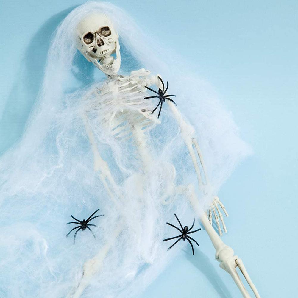 100Pcs Halloween Spinnen Speelgoed Kleine Zwarte Plastic Nep Spider Realistische Prank Props Grappige Grap Speelgoed O0O5