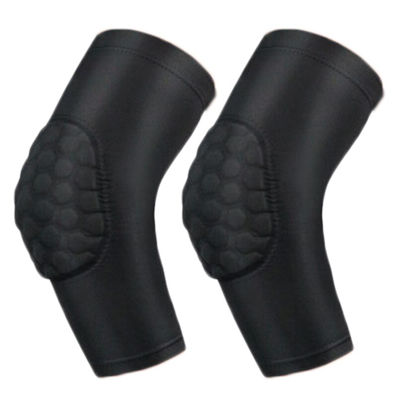 2pcs Sports Stretch Honeycomb Arm Guard Anti-Collision Pressure Elbow Cover Pad Fitness Armguards Sports Cycling Arm Warmers: Black / L