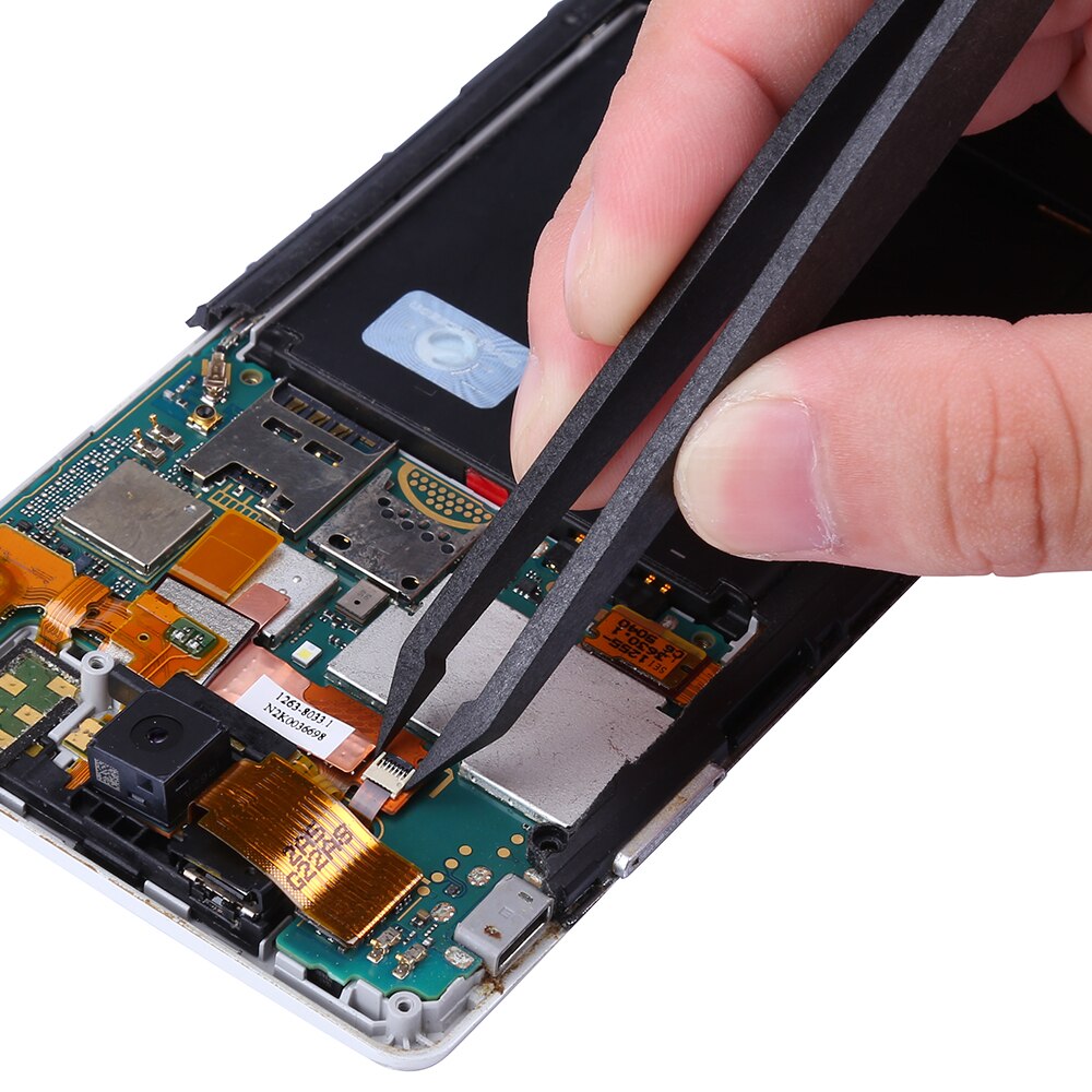 6 teile/los Anti Statische Pinzette ESD Sicher Kunststoff Industrie Pinzette Zange Pinzas für Elektronische praktisch Reparatur Werkzeuge