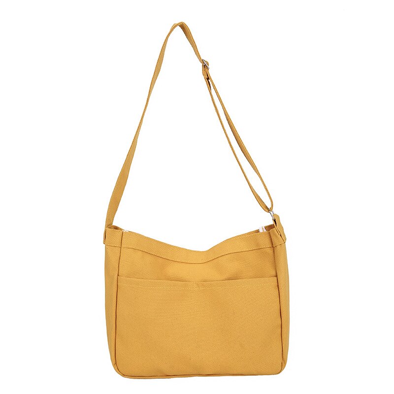 Ins canvas tas harajuku ulzzang japanse schoudertas eenvoudige effen kleur koeriersdoek en een generatie van vet