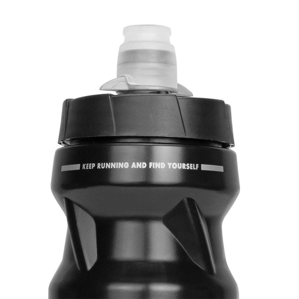 Botella de agua deportiva exprimible 610 ml 21 oz BPA tapa para empujar-tirar libre para deportes al aire libre Fitness ciclismo senderismo botella de cuatro colores