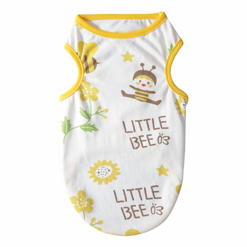 Cute Dog Vest Summer Chihuahua Dog Clothes Bichon Dog Costume Thin Ventilate Sweatshirt Pet Clothing Cotton Print Cat T-Shirt