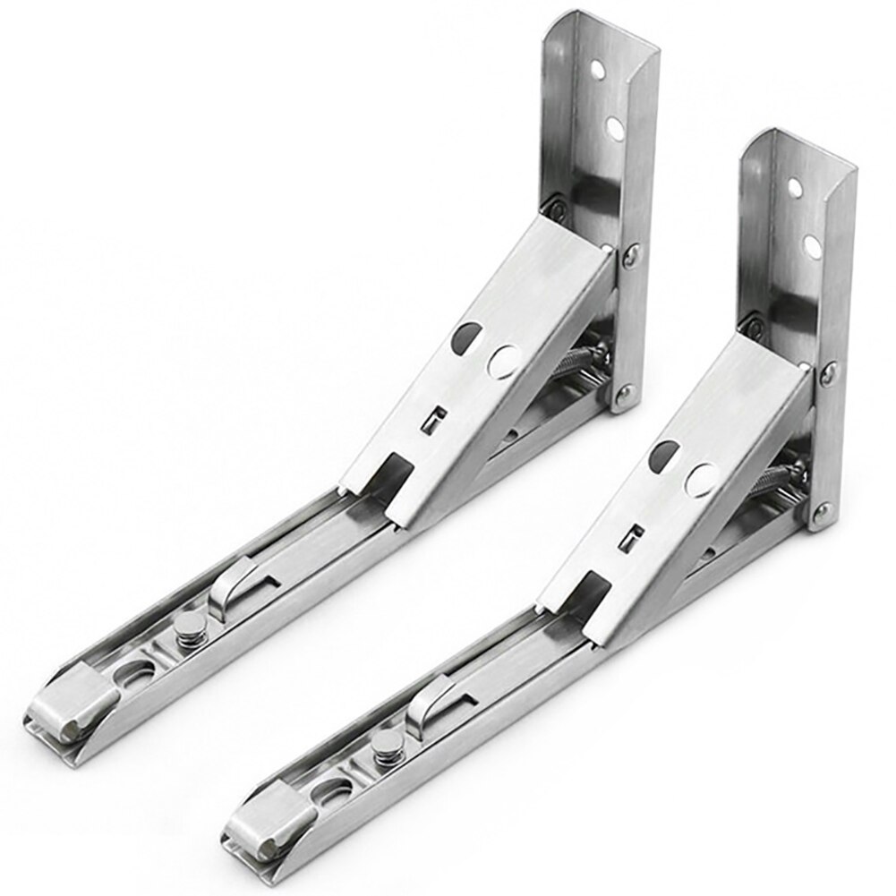 2 stk trekant folde vinkel beslag tung støtte justerbar vægmonteret bænk bord hylde beslag møbel hardware: 12 tommer