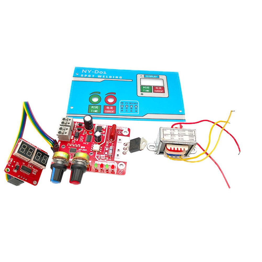 Portable Spot Welding Machine DIY Controller Panel Time and Current Control Function with Digital Display Spot Welding Accessory