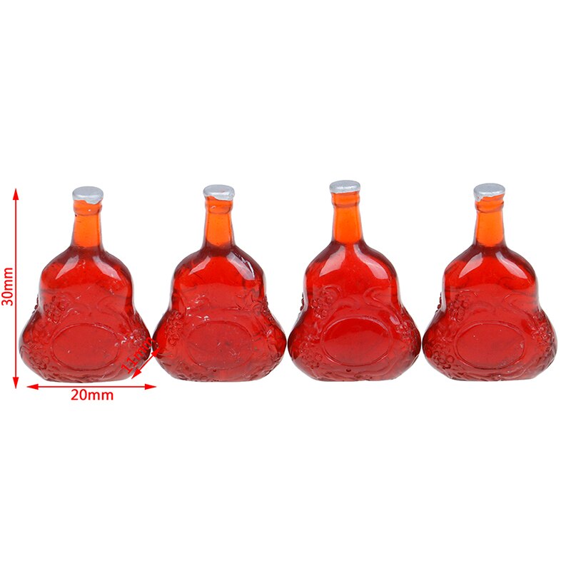 1/2/4/6/10Pcs/set 1/12 Dollhouse Miniature Accessories Mini Wine Bottle Simulation Drinks Model Toys for Doll House Decoration: STTOY1211