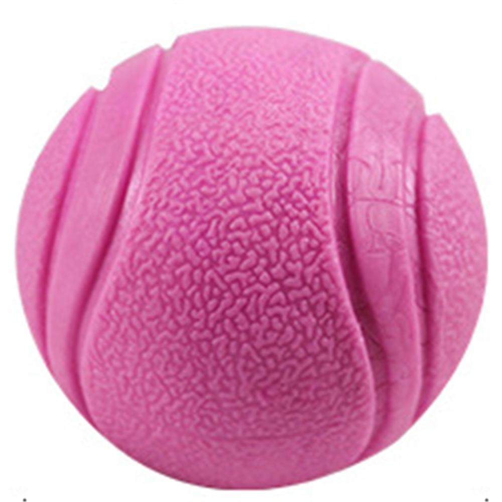 Haustier Hund Spielzeug extra-hart Gummi Ball Spielzeug Lustige Interaktive Elastizität Ball Hund Kauen Spielzeug Für Hund Zahn Reinigung teethbrush Bälle: Rosa / 6cm