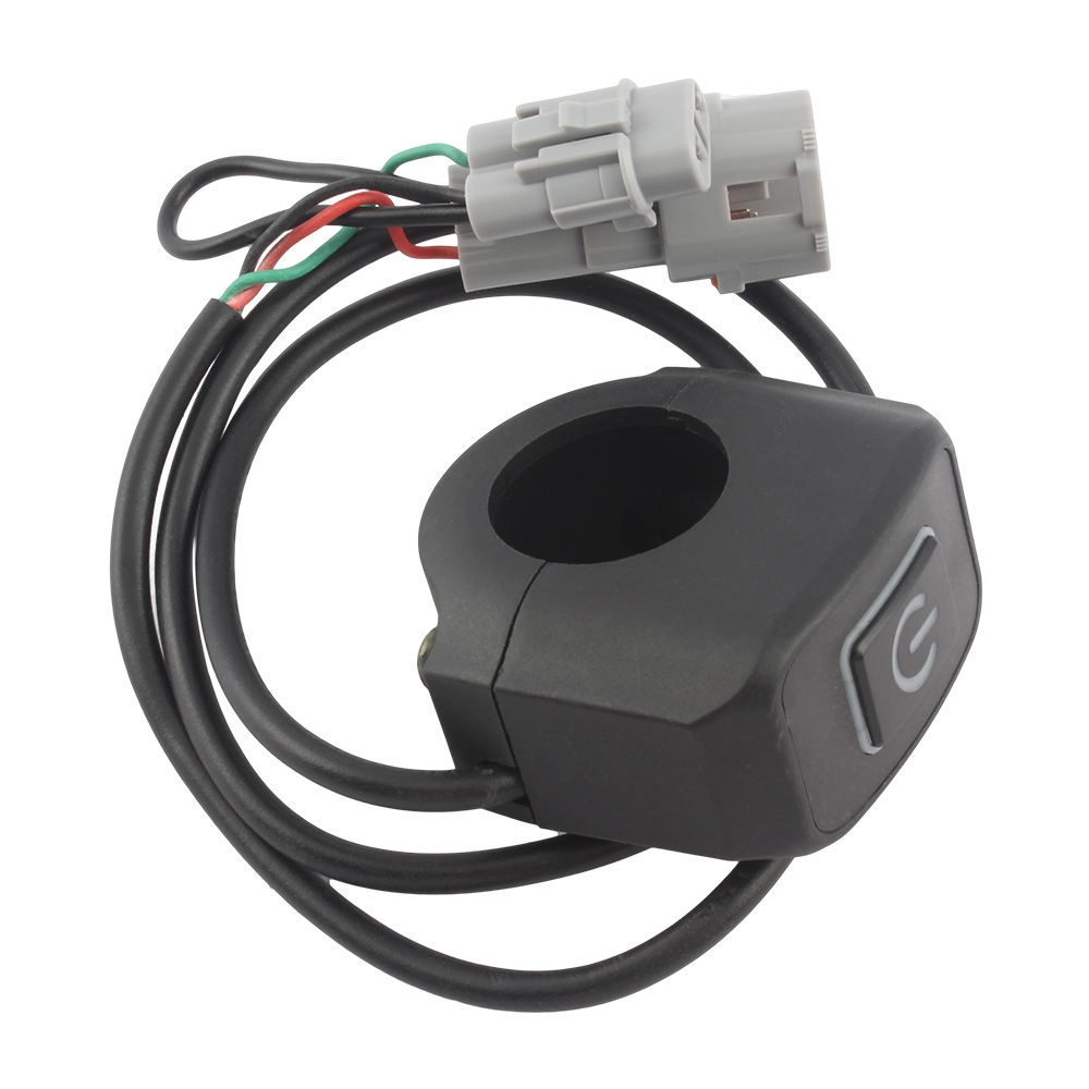 Interruptor de Faro de Motocross para motocicleta, montaje de manillar de Control modificado para luz LED de 22mm, piezas modificadas Surron: Blanco