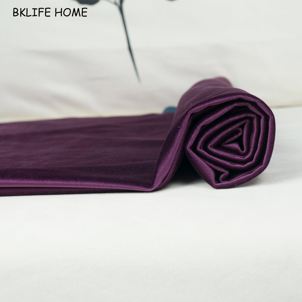 150cm bredde silke fløjl stof velour stof dug bord betræk gardin pude pude stof rød blå brun grøn: Fuchsia