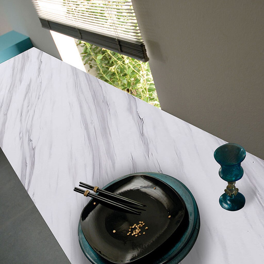 Self-service Wallpaper Oil-resistant Simulation Pattern Desk Cabinet Sticker Living Room For Kitchen Hall Bathroom Decoration