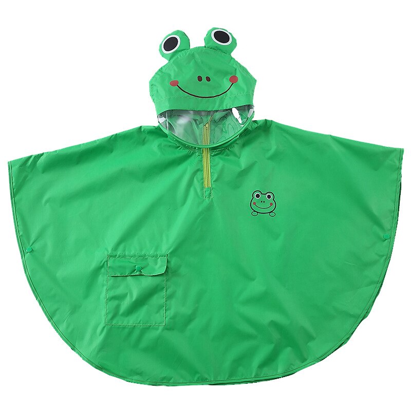 Poncho impermeable para niños y niñas, ropa de lluvia tipo capa, impermeable, de animales, Poncho: green / Height 85-105 cm
