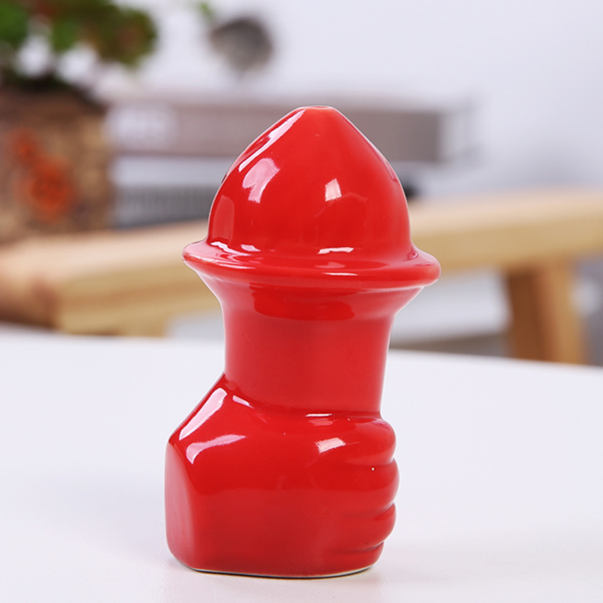 Personality Fire Hydrant Ceramic Simple Toothpick Box Living Room Home Desktop Cute Toothpick Holder Hotel Decoration: E
