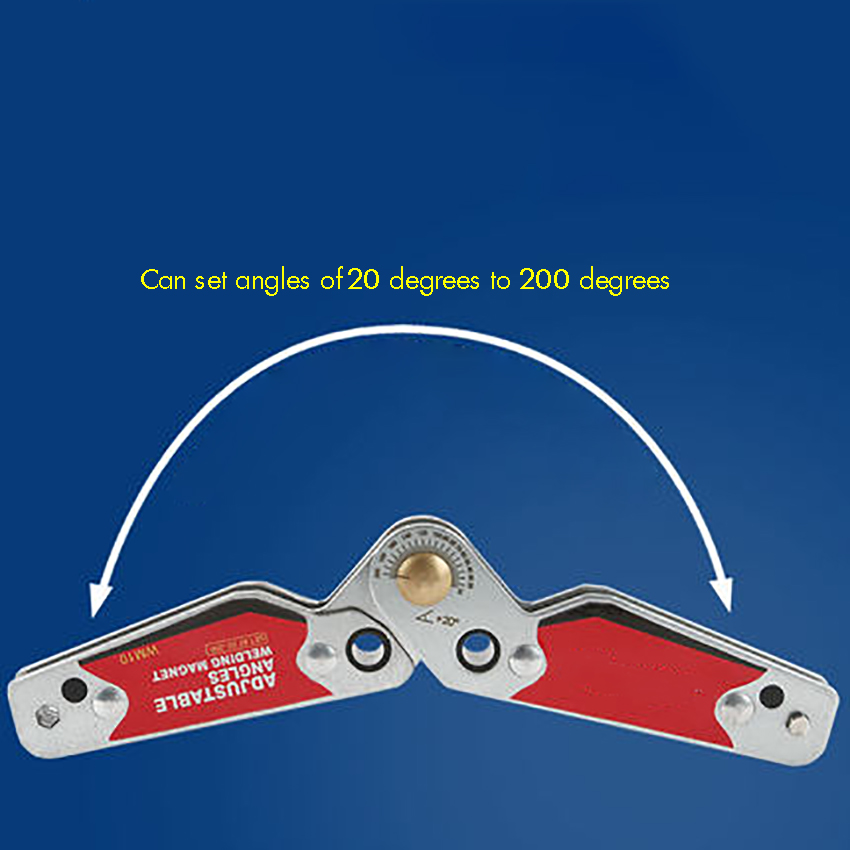 Magnetisk svejsearmatur med unbrakonøgle, justerbar vinkel (20 ~ 200 grader), svejseholder magnetvinkelpositioneringsklemværktøj