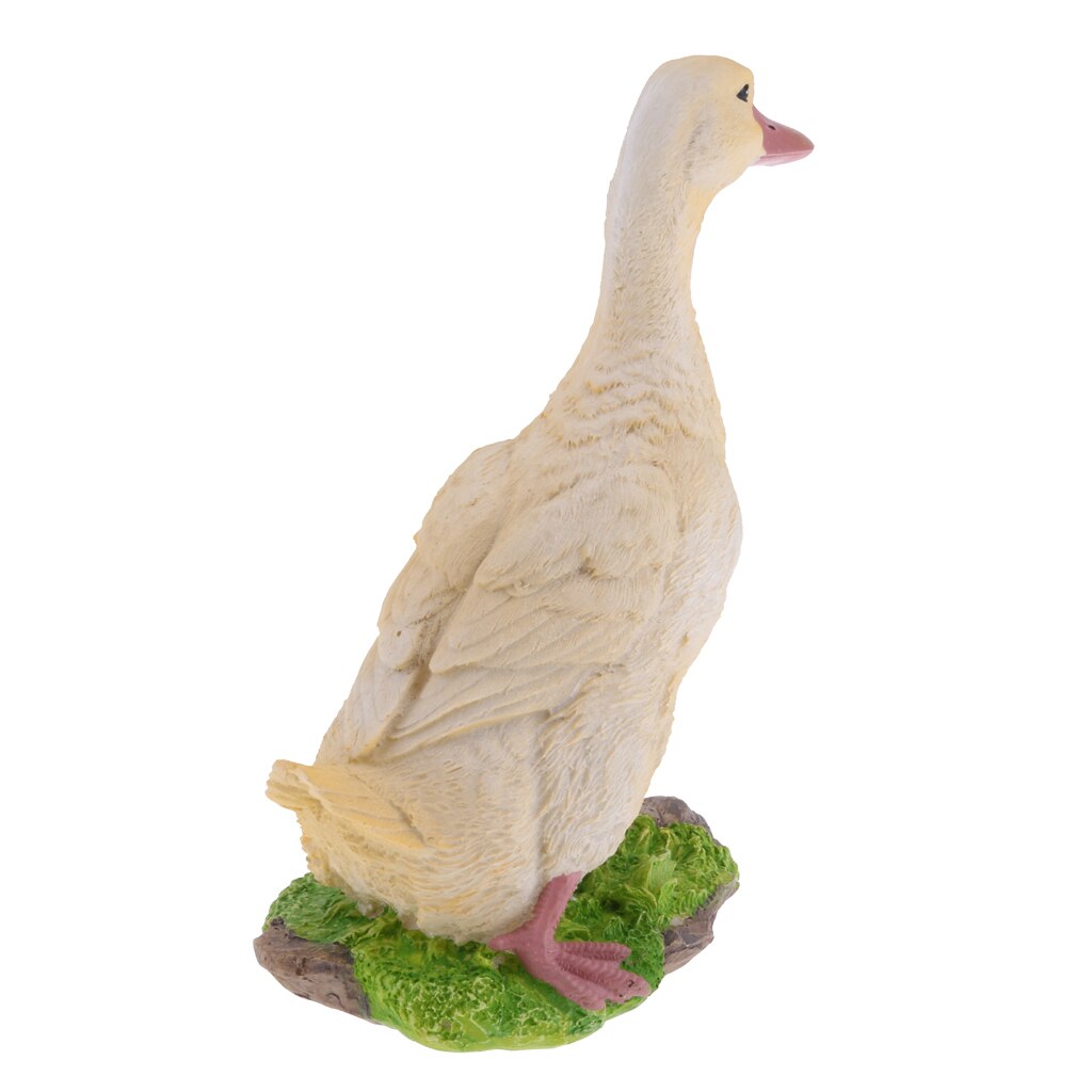 1x Eend Standbeeld Hars Decoraties Voor Tuin Gazon Ambachten: Yellow M