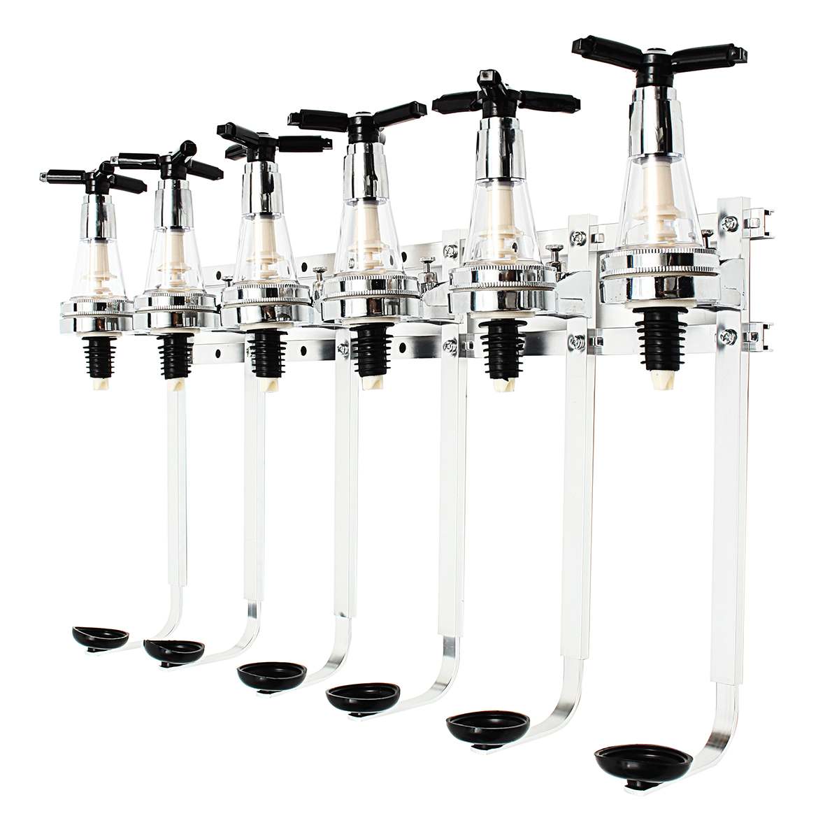 Zauberstab Halterung 6-Bahnhof Schnaps Spender Bar Diener Wein Spender Alkohol Flasche Spender Trinken Ausgießer Bar Werkzeuge Zubehör