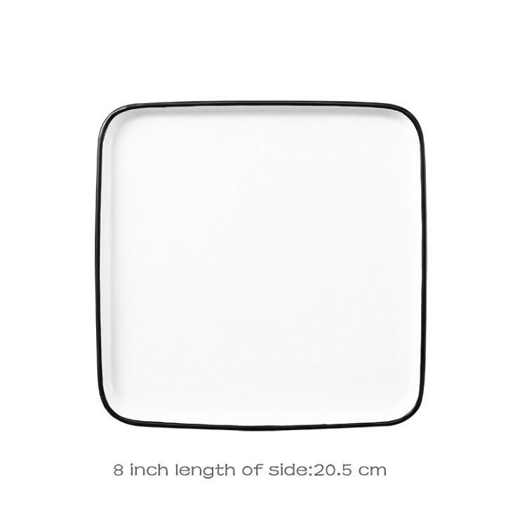 Top grade ceramic family steak plate: 8 inch