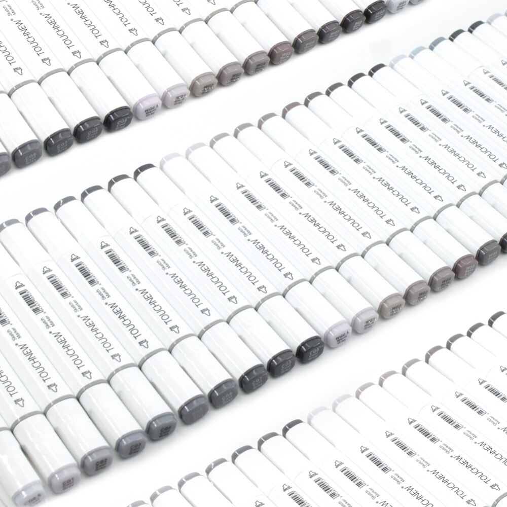 Marker Stift 12/30 Farben Grau Farben Kunst Marker Doppel-Spitze Skizze Marker Alkohol Tinte Auf Wasserbasis TöNe Kunst Liefert
