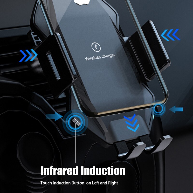 Cargador inalámbrico rápido Qi para coche, 10W, para Ulefone Armor 5 5S 6 6S 6E 7 7E X 10 5G Power 5 5S, soporte de Carga de coche de abrazadera automática