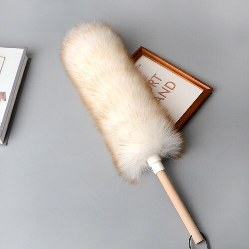 Real Wool Dust Remove Brush Thickened and Densely Woven Indoor Household Car Electrostatic Dust Removal Cleaning Tools Duster