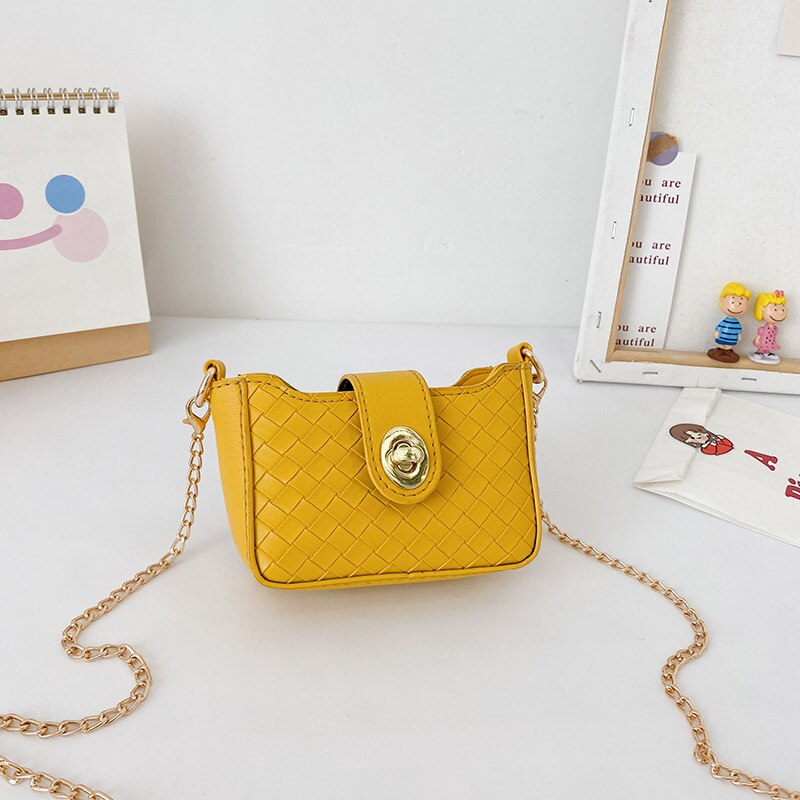 Kleine damestassen en handtassen, leren crossbodytassen voor dames, kleine portemonnee, meisjes schoudertas: Geel