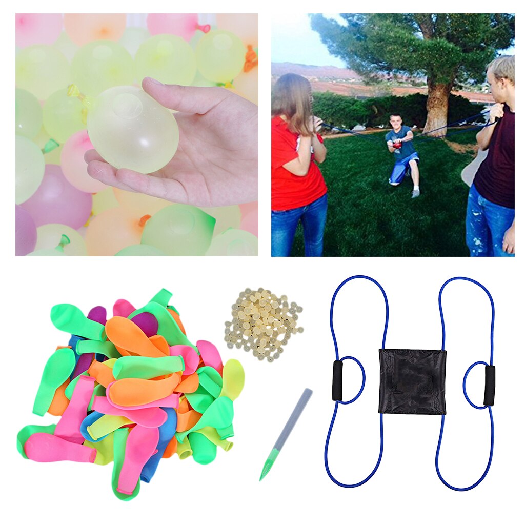 120pcs Water Balloons Refill Kits With Launcher Summer Outdoor Party Supplies