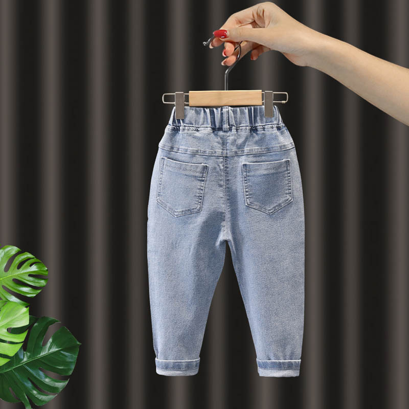 Pantalones vaqueros elásticos para bebés y niños de 2 a 6 años, ropa de primavera y otoño