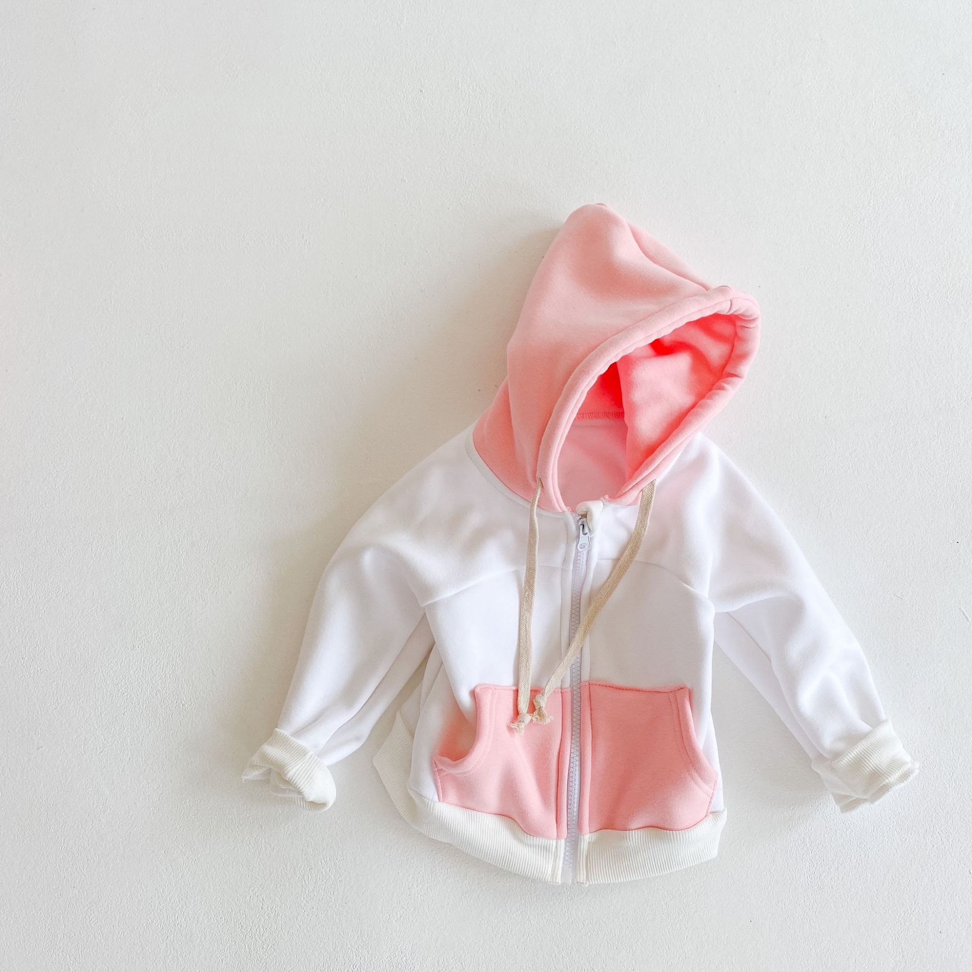 Winter Meisjes Sweatshirt Splice Vest Jas Casual Hooded Jas Voor Meisje Baby Kleding Baby Kids Peuter Jassen Bovenkleding: 94108white / 24M   90cm