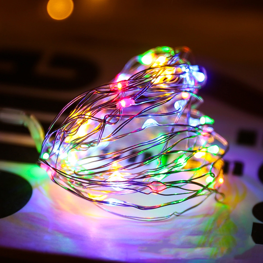 LED String lights 2 m 20LED Koperdraad Fairy light Wedding Party Kerst Decoratie Aangedreven door CR2032 Batterij led Strip lamp