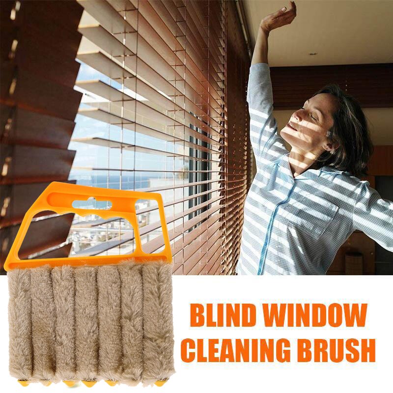 7 Vinger Thuis Afstoffen Cleaning Tool Huishoudelijke Borstel Windsnelheid Mini Blind Cleaner Airconditioner Duster Met 7 Latten: Default Title