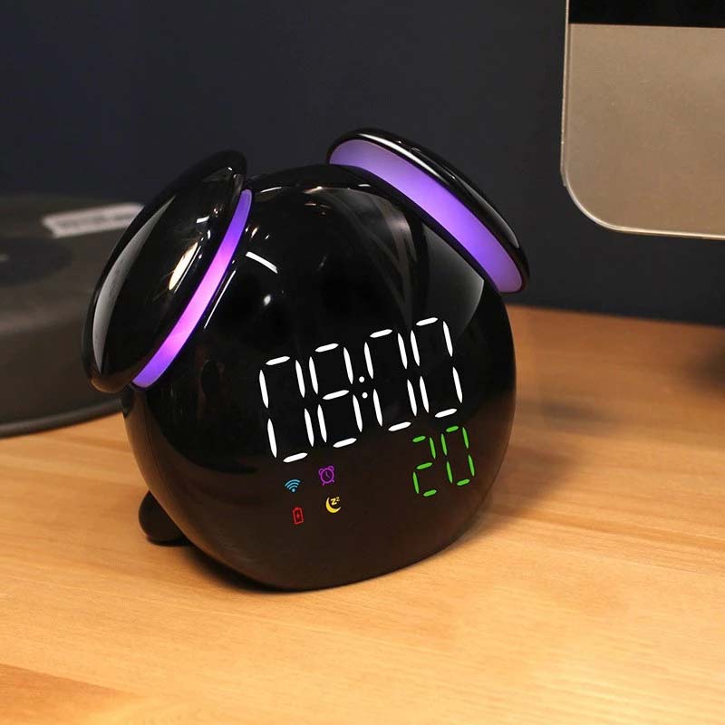Colorful alarm clock smart electronic mini digital clock led watch watch small table clock luminous mute