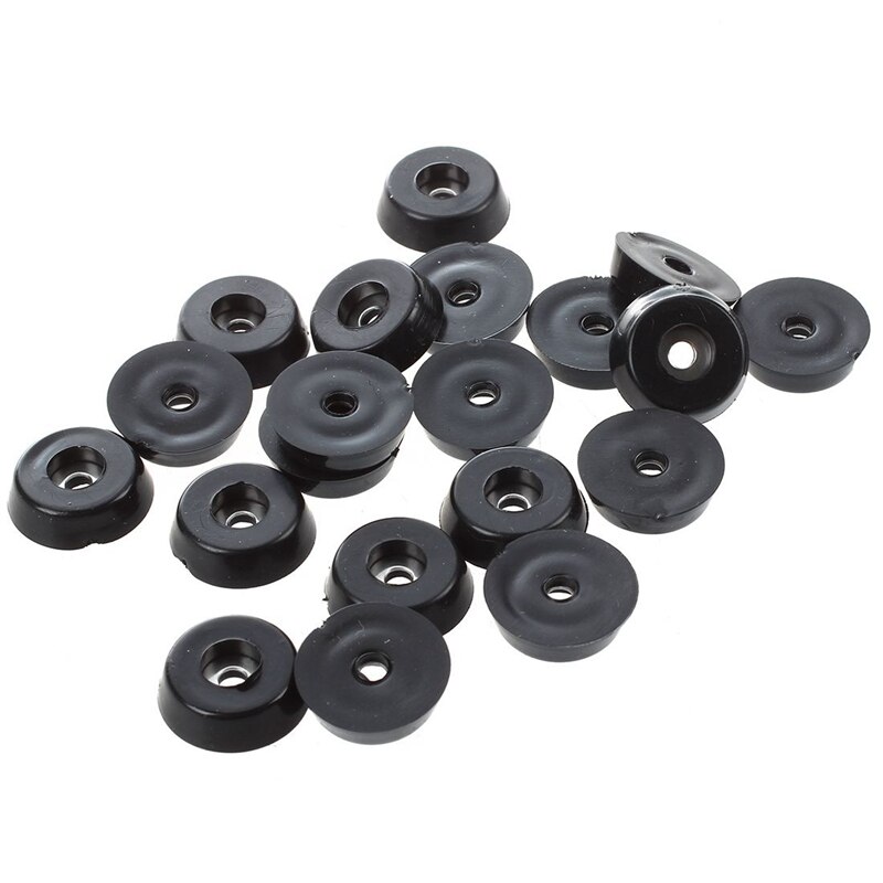 40 stk gummi antivibrasjon konisk form møbel bord stol benspiss fotputer svart  - 20 stk 14 x 9 x 12mm & 20 stk 18 x 15 x 5mm