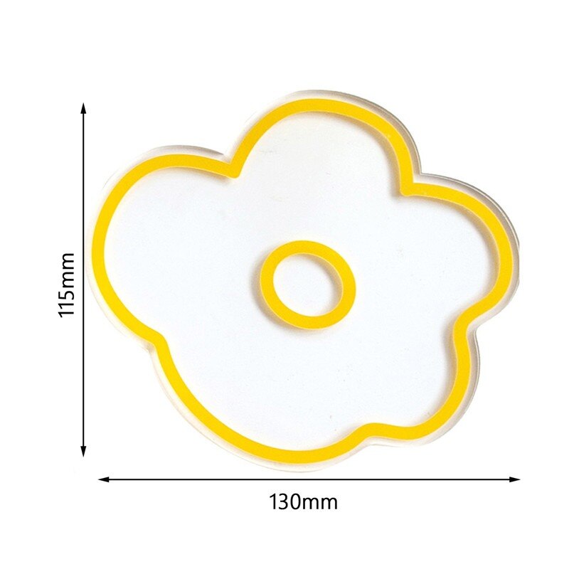 Posavasos acrílico transparente de estilo coreano, posavasos Multicolor con de flores, frutas y animales, herramientas de cocina y hogar, 1 Uds.