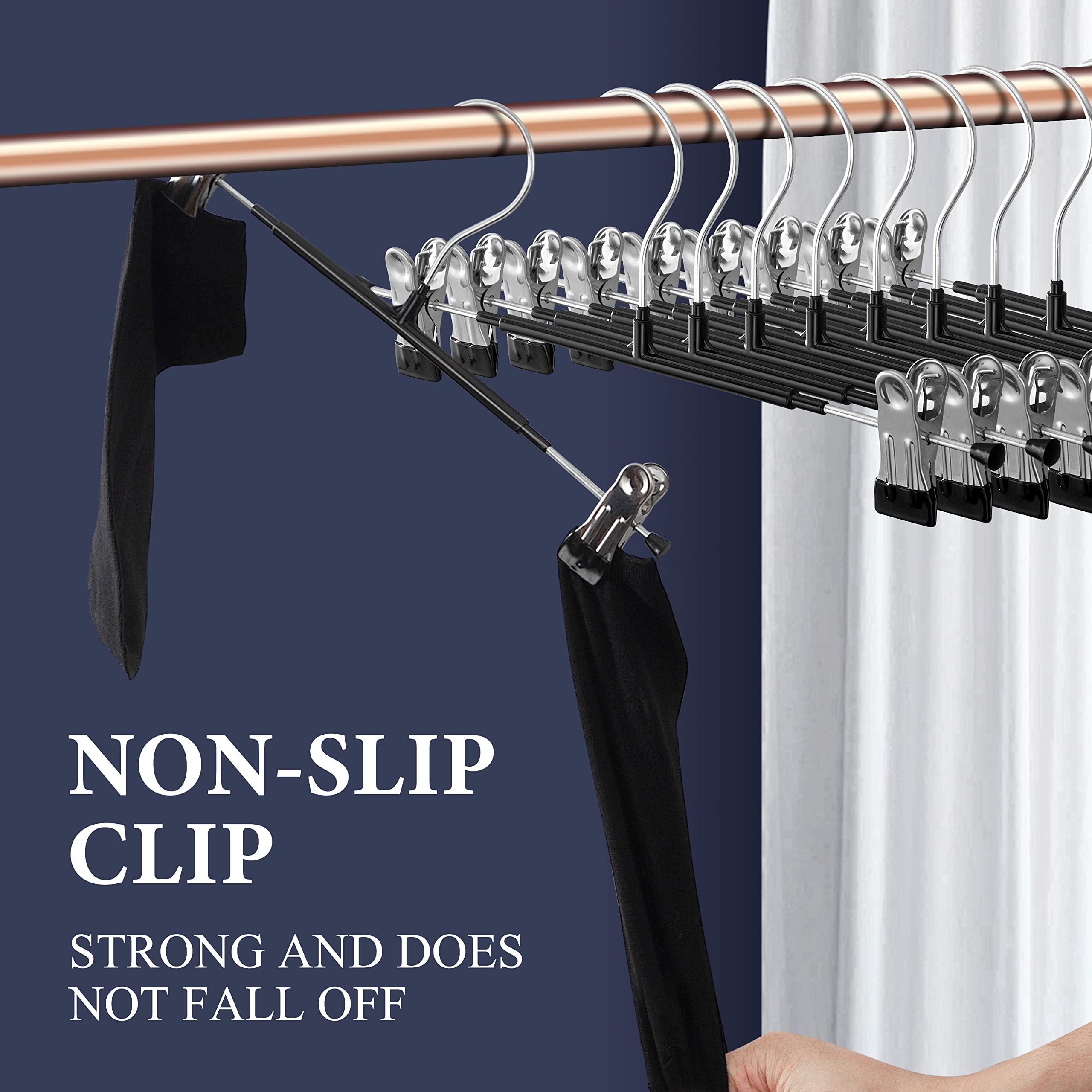 Rack Clip Stainless Steel Trousers Wardrobe Clip Anti-slip Clothespin Pants Clamp Clothes Hanger for Skirt