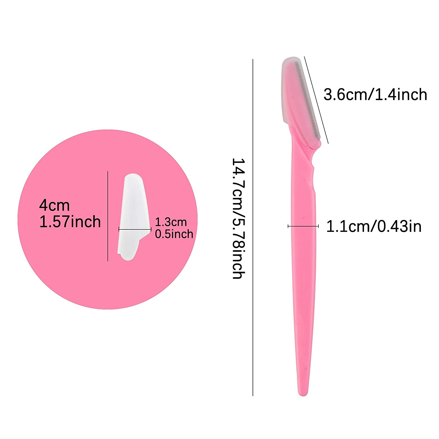10 Stuks Wenkbrauw Trimmer Blade Scheerapparaat Draagbare Gezicht Scheermes Eye Brow Epileren Ontharing Snijders Veiligheid Scheermes Vrouw Make-Up