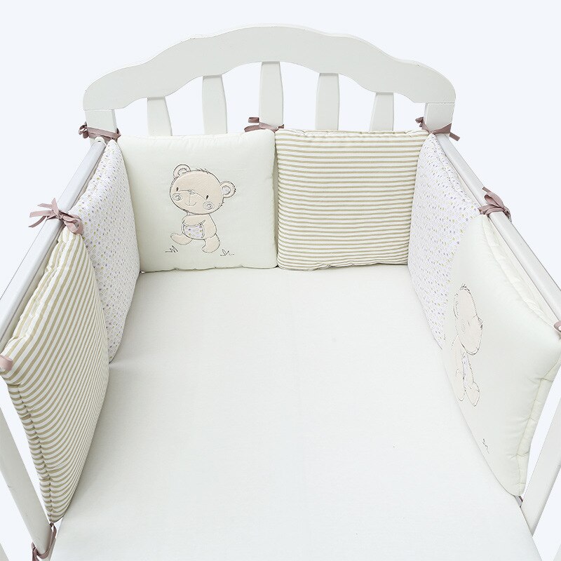 6 stks/partij Pasgeboren Wieg Bumper Baby Bed Bumper Protector Peuter Cartoon Wieg Beddengoed Bumper In De Wieg Voor Baby Baby