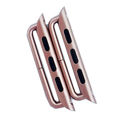 Adapter Voor Apple Watch Band 44Mm 38Mm 42Mm 40Mm Iwatch Band Serie 6 Se 5 4 3 2 Metalen Rvs Connector &amp; Tool: rose pink / for 38mm 40mm