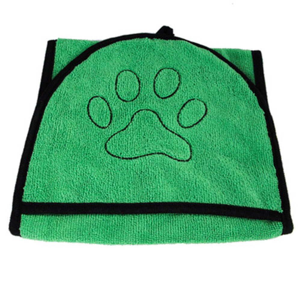 Toalla absorbente de agua para mascota de peluche, guante colgante de secado rápido para gatos y perros, Toalla de baño para mascotas, suministros TP899: Green