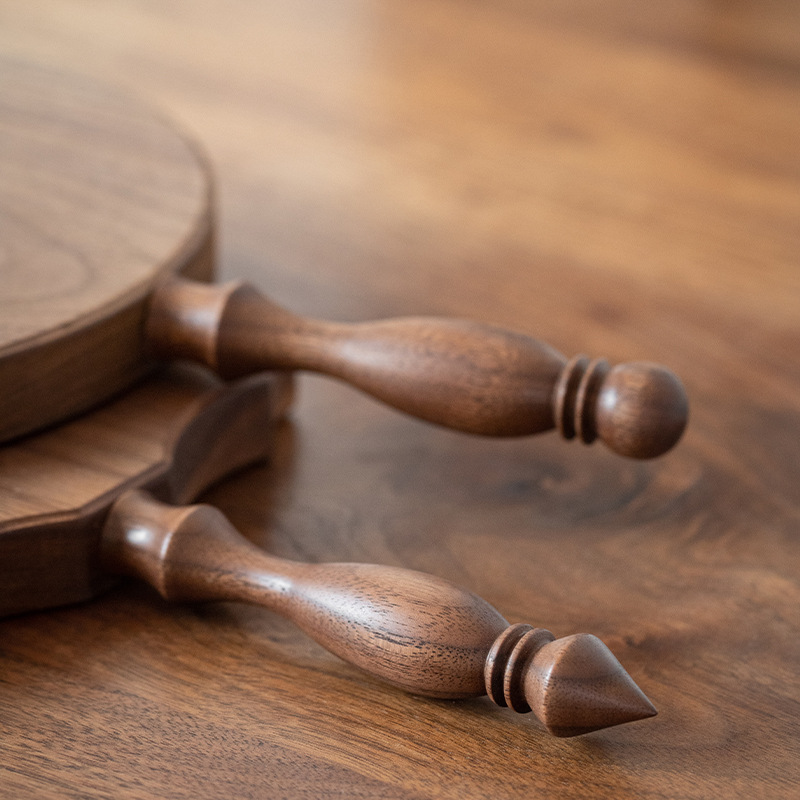 Tabla de cortar de nogal, utensilios de cocina de doble cara, francés, vintage, madera maciza, pan, postre, fruta, bistec