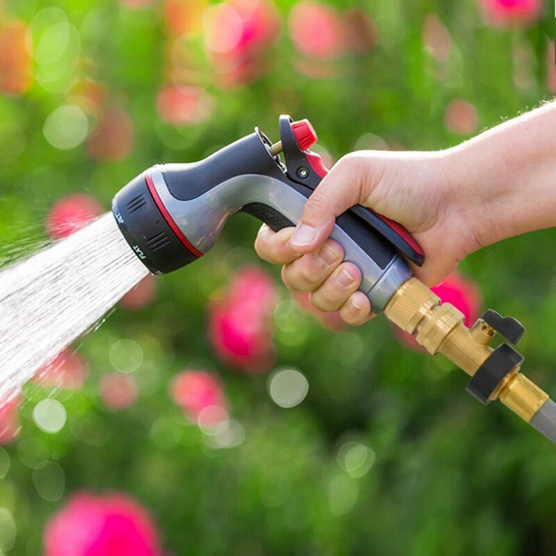 Heavy Duty Brass Shut Off Valve Garden Hose Shut Off Valve Garden Hose Connector (2PCS) +4x Extra Pressure Washers