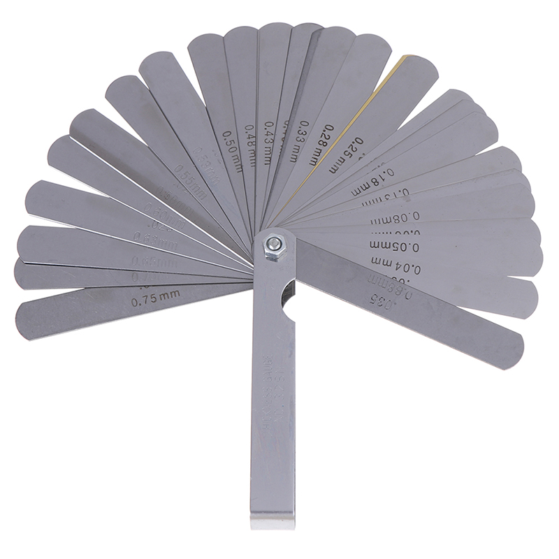 32 pièces 0.04-0.88mm en acier télémètre palpeur jauge Valve enseignement palpeur lecture outils de mesure